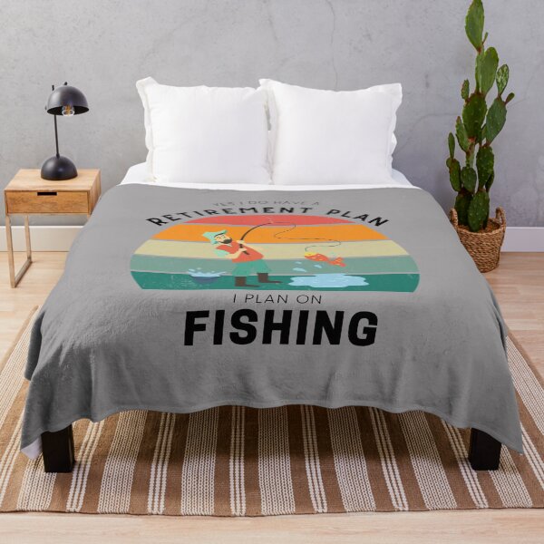 Item preview, Yes I Do Have a Retirement Plan I Plan on Fishing Retro designed and sold by Real-World-Tees.