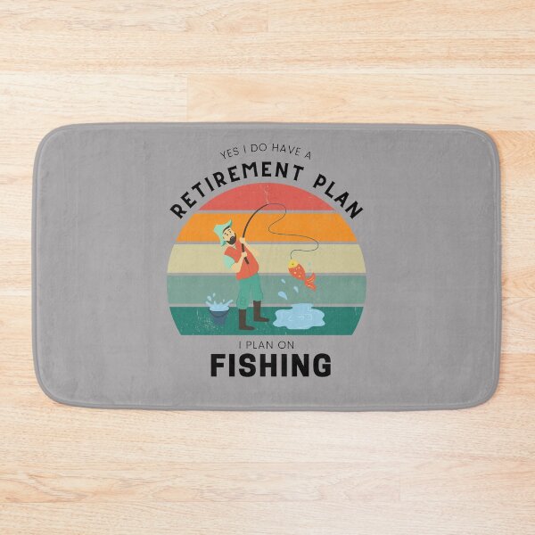 Item preview, Yes I Do Have a Retirement Plan I Plan on Fishing Retro designed and sold by Real-World-Tees.
