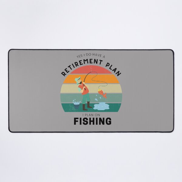 Item preview, Yes I Do Have a Retirement Plan I Plan on Fishing Retro designed and sold by Real-World-Tees.