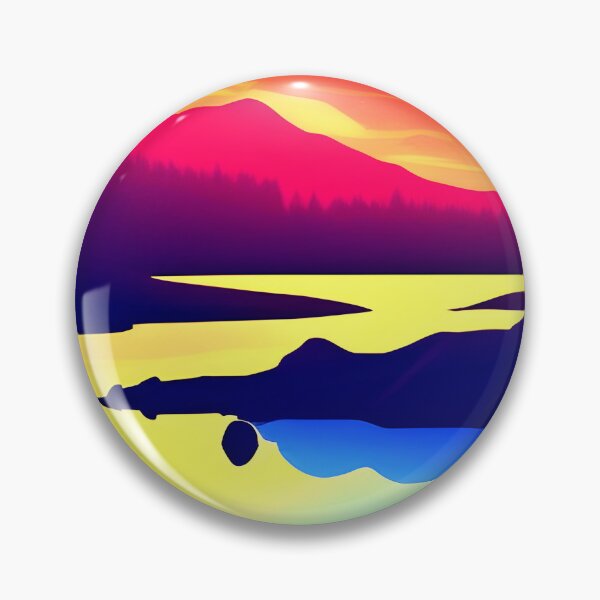 Item preview, Get the Best of Both Worlds with Our Chic Minimalist Landscape and Retro Wave Art Print designed and sold by supeart.