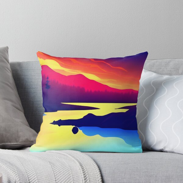 Item preview, Get the Best of Both Worlds with Our Chic Minimalist Landscape and Retro Wave Art Print designed and sold by supeart.