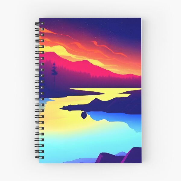 Item preview, Get the Best of Both Worlds with Our Chic Minimalist Landscape and Retro Wave Art Print designed and sold by supeart.