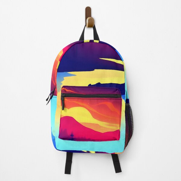 Item preview, Get the Best of Both Worlds with Our Chic Minimalist Landscape and Retro Wave Art Print designed and sold by supeart.