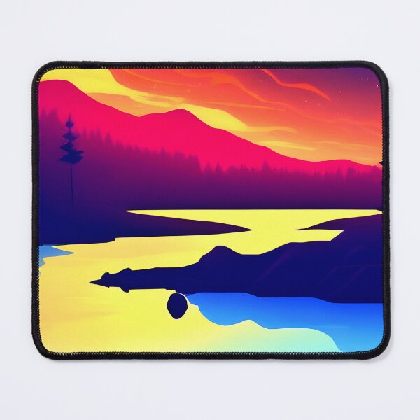 Item preview, Get the Best of Both Worlds with Our Chic Minimalist Landscape and Retro Wave Art Print designed and sold by supeart.