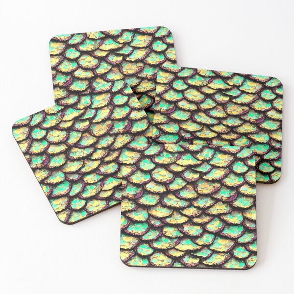 Item preview, Magical Dragon Scales Pattern Gold and Teal designed and sold by FlakeyBiscuit3.