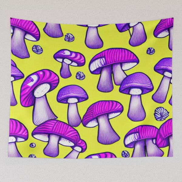 Item preview, Psychedelic Mushroom Pattern designed and sold by SquishStitches.