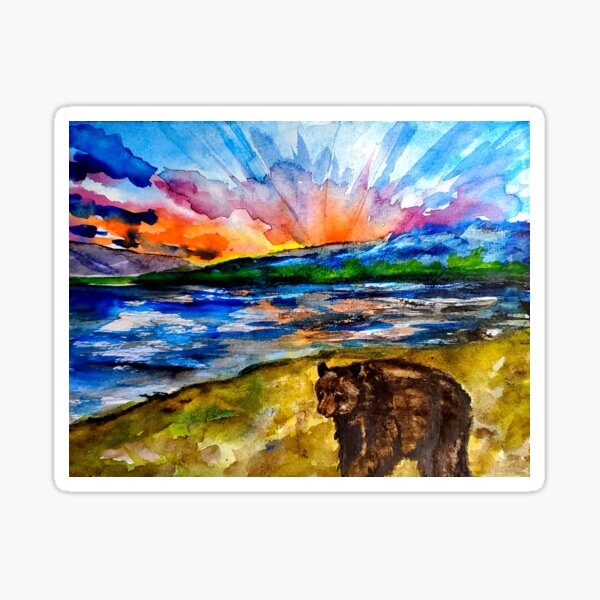 Big Bear Lake .. Bear walking Sticker