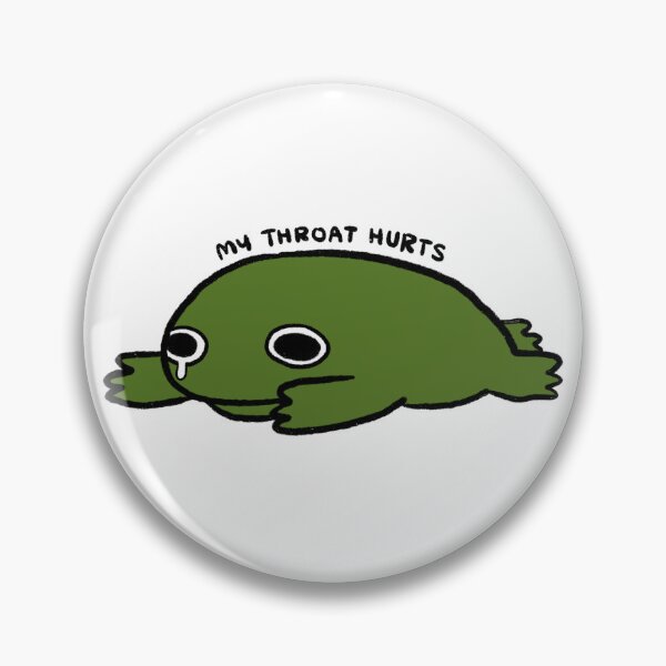 Item preview, My Throat Hurts | Dark Green Frog designed and sold by iristocat.