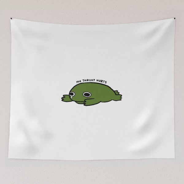 Item preview, My Throat Hurts | Dark Green Frog designed and sold by iristocat.