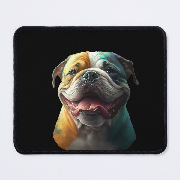 Item preview, Bulldog smiling and looking happy designed and sold by AnimalArtPhotos.
