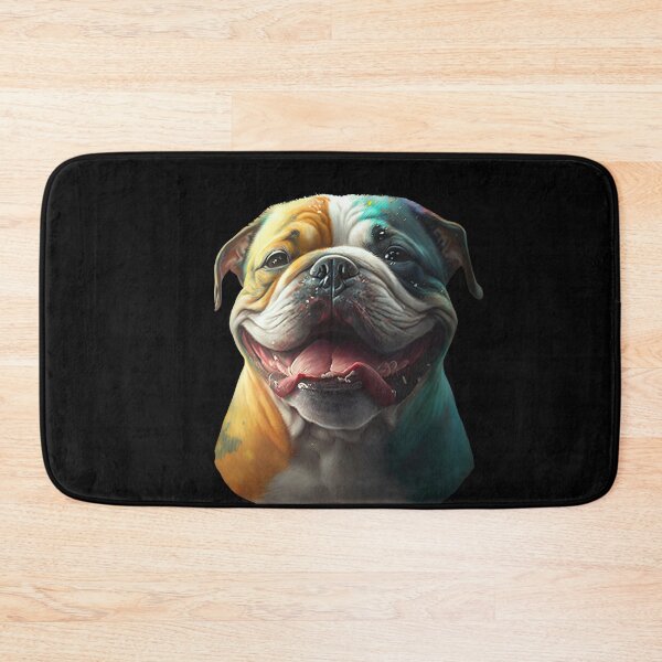 Item preview, Bulldog smiling and looking happy designed and sold by AnimalArtPhotos.