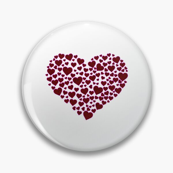 Item preview, Heart Full Of Hearts Red Grain Fuschia Light Background designed and sold by artfulnotebook.