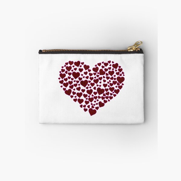 Item preview, Heart Full Of Hearts Red Grain Fuschia Light Background designed and sold by artfulnotebook.