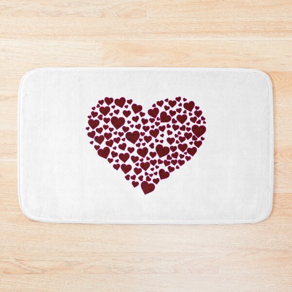 Item preview, Heart Full Of Hearts Red Grain Fuschia Light Background designed and sold by artfulnotebook.