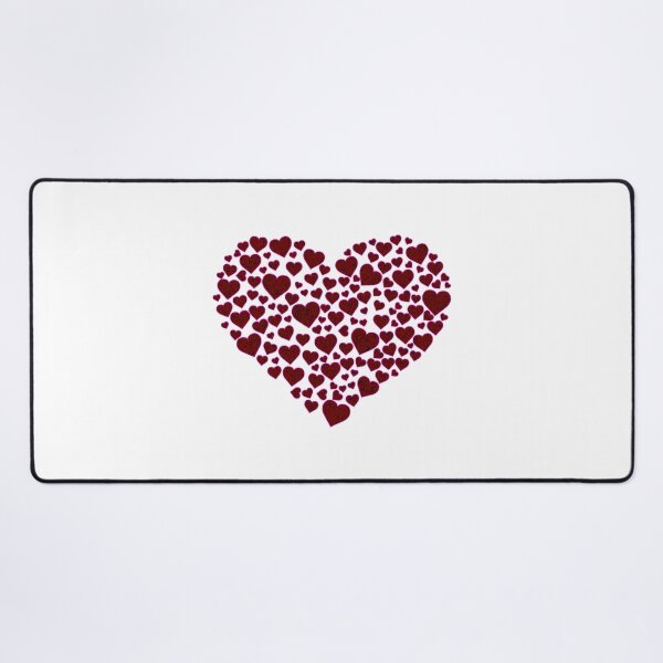 Item preview, Heart Full Of Hearts Red Grain Fuschia Light Background designed and sold by artfulnotebook.