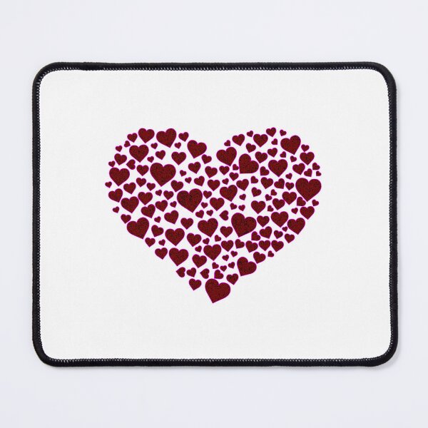 Item preview, Heart Full Of Hearts Red Grain Fuschia Light Background designed and sold by artfulnotebook.