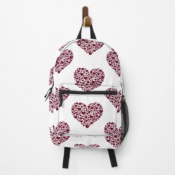 Item preview, Heart Full Of Hearts Red Grain Fuschia Light Background designed and sold by artfulnotebook.