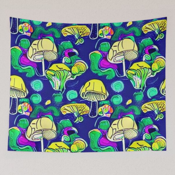 Item preview, Psychedelic Mushroom Pattern designed and sold by SquishStitches.