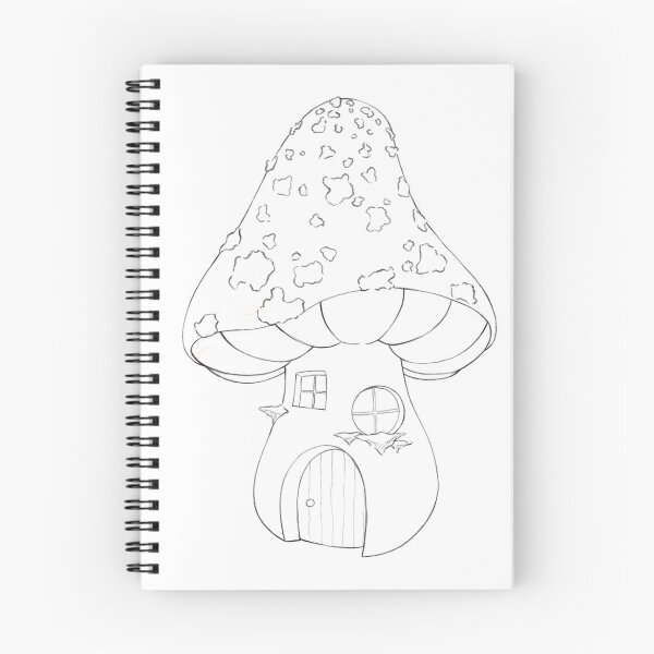 Item preview, Cottagecore Mushroom House Sketch designed and sold by L-monade.
