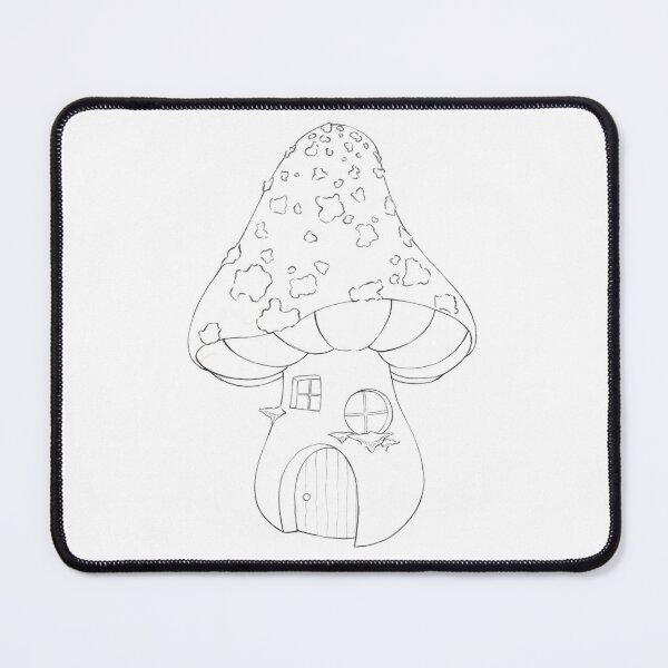 Item preview, Cottagecore Mushroom House Sketch designed and sold by L-monade.