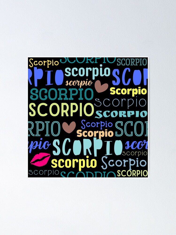 Thumbnail 1 of 3, Poster, Scorpio All Over Pattern designed and sold by Hellofriendco.
