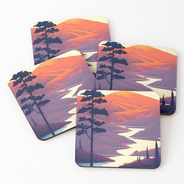 Item preview, Find the Perfect Minimalist Landscape River View Print for Your Home Decor Needs designed and sold by supeart.