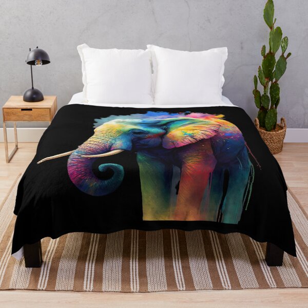 Item preview, Elephant art cool colourful cute designed and sold by AnimalArtPhotos.