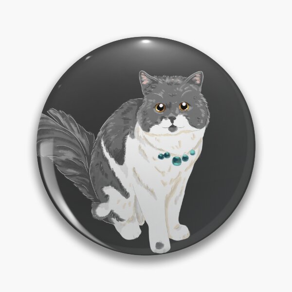 Item preview, Gray and White Cat |  Louise | Bunniesmee  designed and sold by bunniesmee.