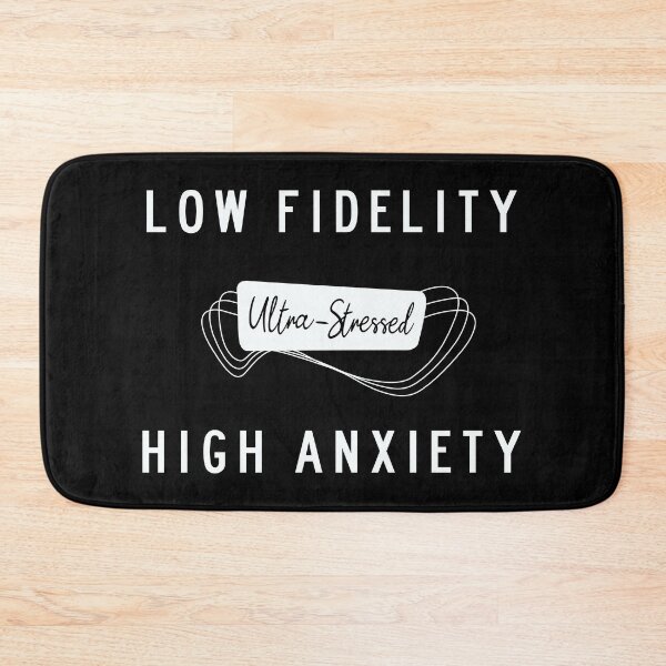 Item preview, Low Fidelity High Anxiety Black White 60s Music Parody Slogan designed and sold by JessicaAmber.