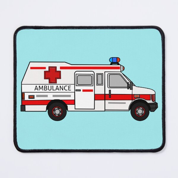 Item preview, Ambulance cartoon illustration designed and sold by Misscartoon.