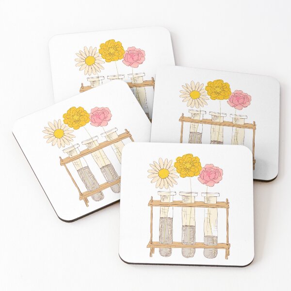 Item preview, Laboratory Test Tube Rack with Flowers designed and sold by ModelOrganism.