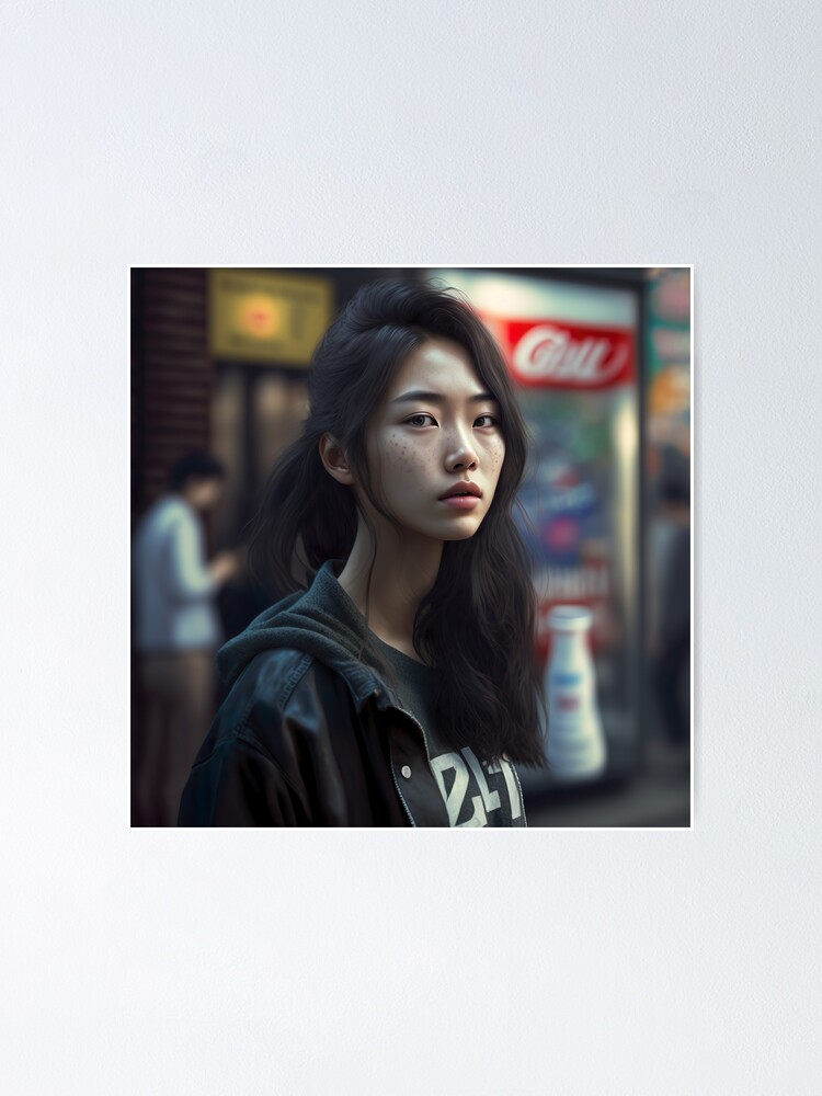 Korean Skinny Girl Portrait in Seoul, Korea Poster for Sale by  unrealartwork