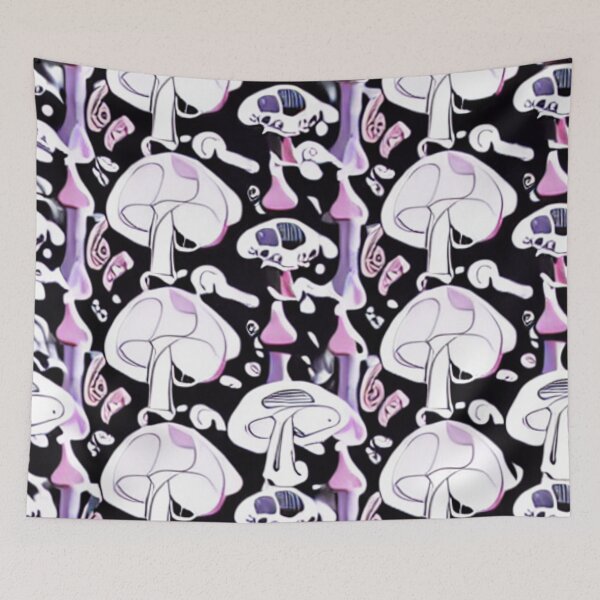 Item preview, Psychedelic Mushroom Pattern designed and sold by SquishStitches.
