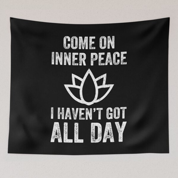 Item preview, Come on inner peace I haven't got all day - funny yoga designed and sold by Captain Mood.