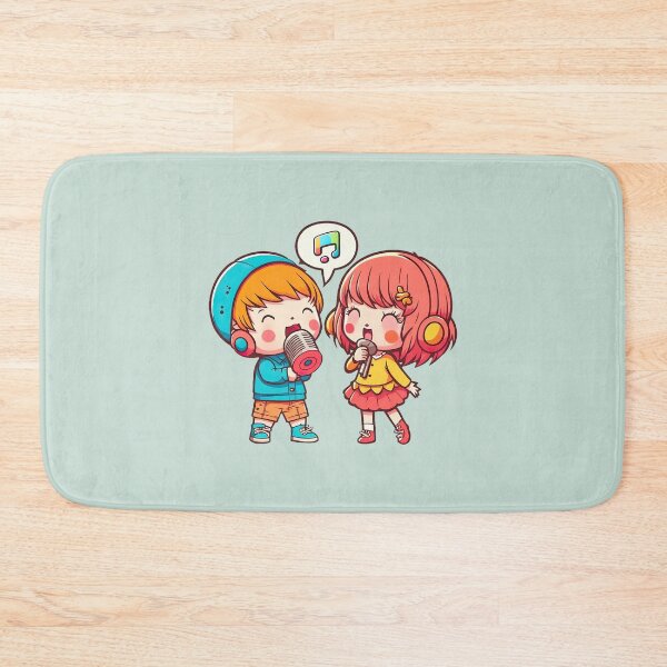 Item preview, The Dynamic Duet, the Boy and Girl who Rock the Mic in a Karaoke Contest designed and sold by ultra-cute.