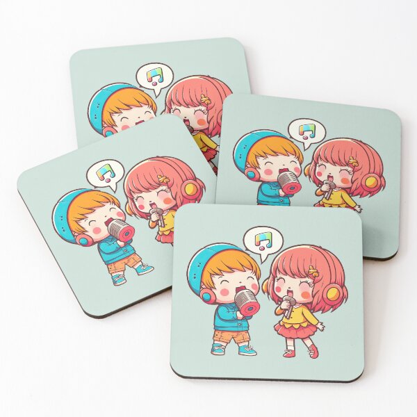 Item preview, The Dynamic Duet, the Boy and Girl who Rock the Mic in a Karaoke Contest designed and sold by ultra-cute.