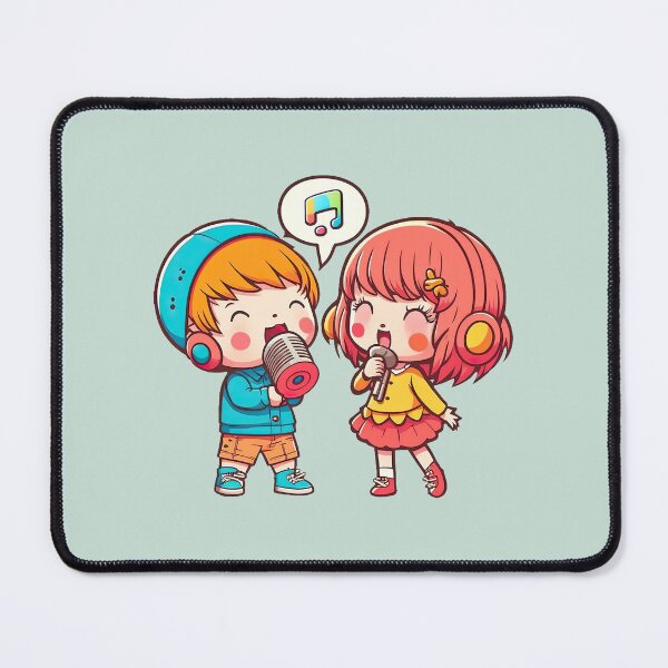 Item preview, The Dynamic Duet, the Boy and Girl who Rock the Mic in a Karaoke Contest designed and sold by ultra-cute.