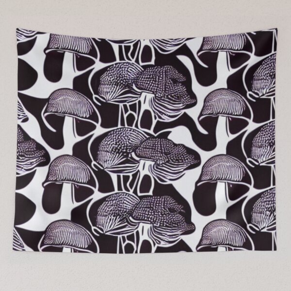 Item preview, Psychedelic Mushroom Pattern designed and sold by SquishStitches.