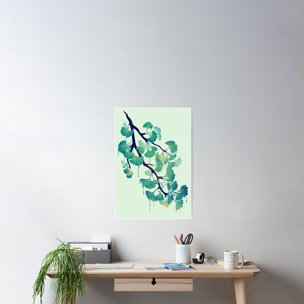 O Ginkgo (in Green) Poster