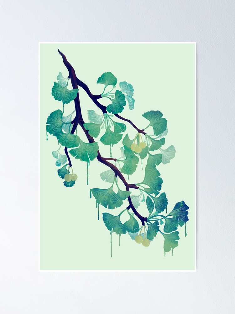 Alternate view of O Ginkgo (in Green) Poster