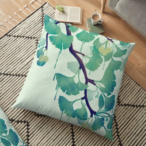 O Ginkgo (in Green) Floor Pillow