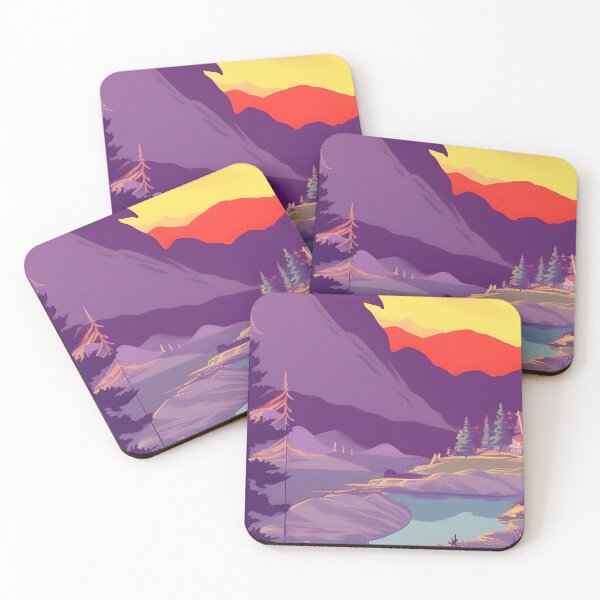 Item preview, Add a Touch of Beauty and Tranquility to Your Life with Our Gorgeous Minimalist Matte Mountain Painting Prints designed and sold by supeart.
