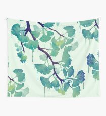 O Ginkgo (in Green) Wall Tapestry