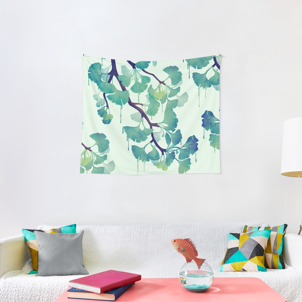 O Ginkgo (in Green) Tapestry