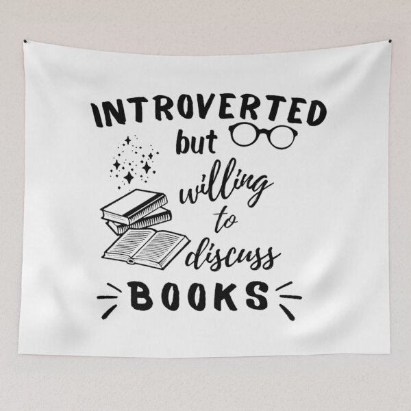Item preview, Introverted but willing to discuss books designed and sold by Simi2020.