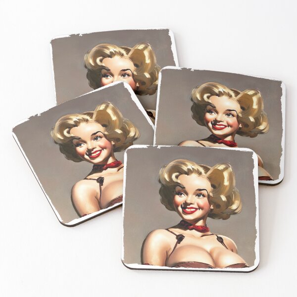 Item preview, Curvy Fun Blond Pinup Girl designed and sold by cutestpinups.