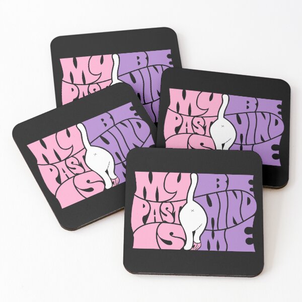 Item preview, My Past is Behind Me Pastel Pink Purple Cat Butt Psychadelic Slogan designed and sold by JessicaAmber.