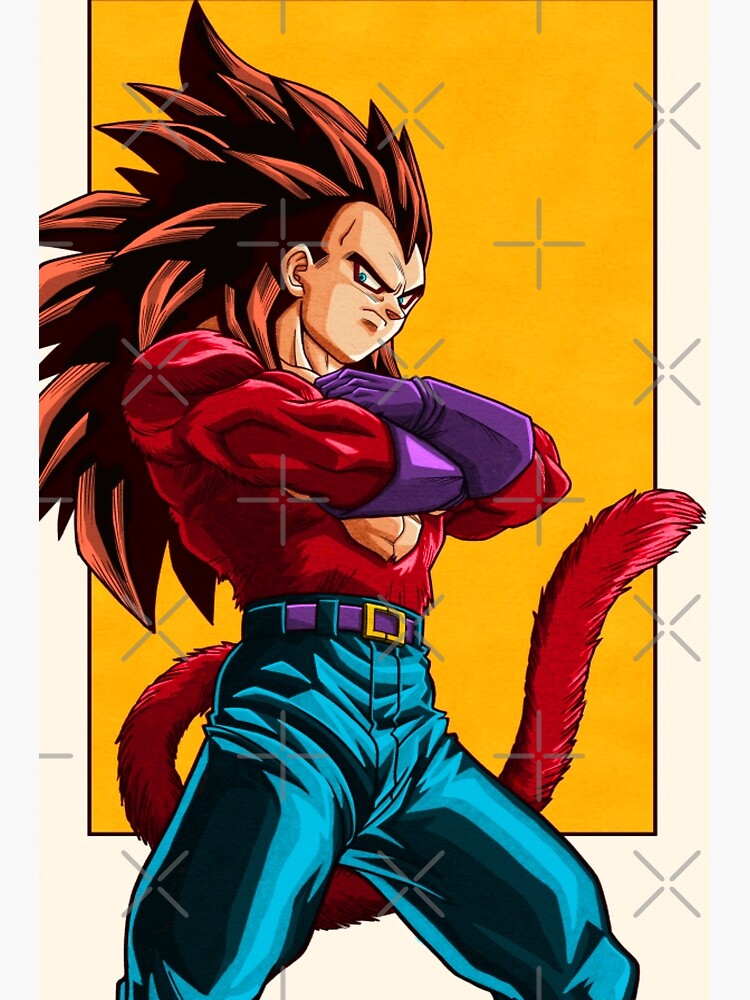 Goku SSJ4 Vegeta SSJ4 DBGT Mounted Print for Sale by Anime and More