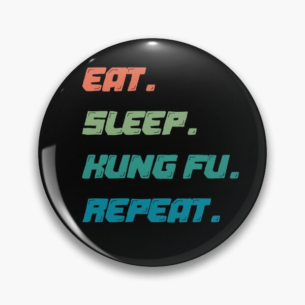 Artikelvorschau, Eat sleep Kung fu repeat-inspirierende Kung-Fu-Kämpfer Sonnenuntergang retro entworfen und verkauft von Master4art.