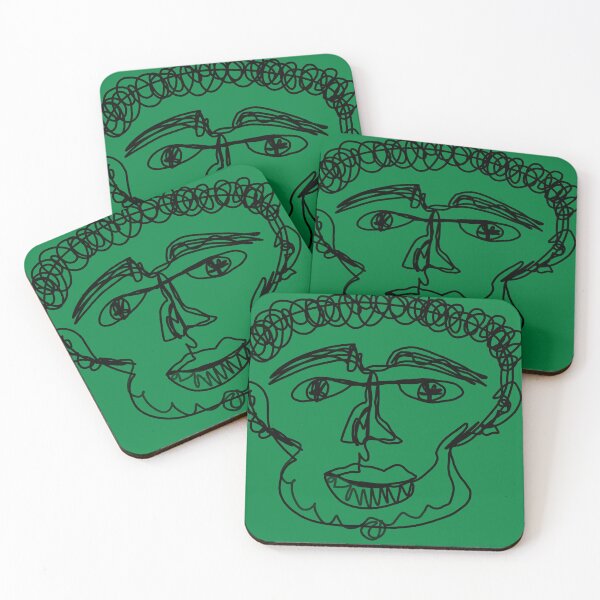 Item preview, Scribble Art: Green Face (1/4) designed and sold by eveyting.